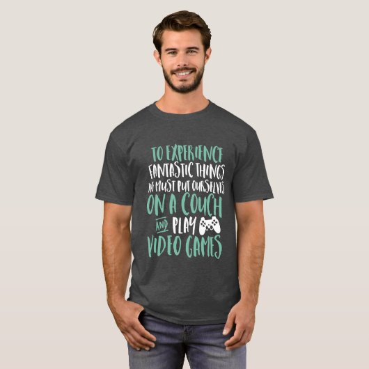 Grappig T-shirt voor videogames Geek en Gamer (Voorkant volledig)