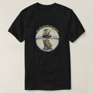 Grappig T-shirt voor vissers: de ene rukker wachte