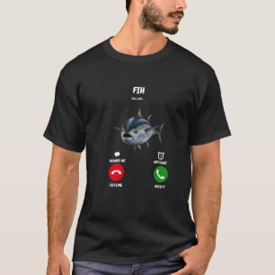 Grappig T-shirt voor vissers, FIH Calling, zomerhu