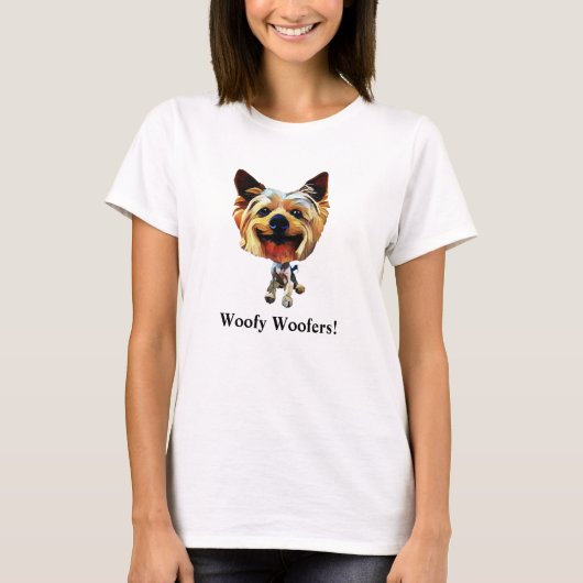 Grappig T-shirt voor vrouwen met Yorkshire Terrier (Voorkant)