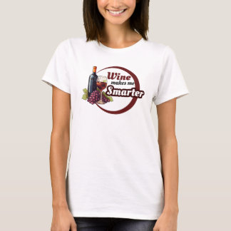 Grappig T-shirt Wijn maakt me slimmer