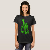 Grappig T-shirt Y2k Alien Kat Ontvoering Meme (Voorkant volledig)