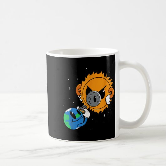 Grappig T-shirt Zonne-eclips Koffiemok (Rechts)