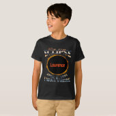 Grappig T-shirt Zonne-eclips Lawrence Indiana Daar (Voorkant volledig)