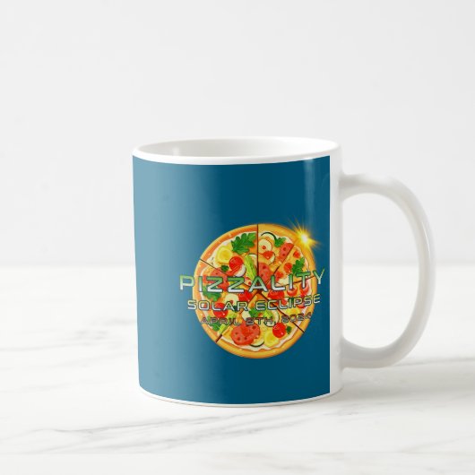 Grappig T-shirt Zonne-eclips Pizzality Eclips Pizz Koffiemok (Rechts)