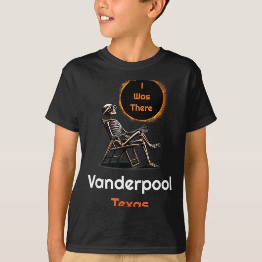 Grappig T-shirt Zonsverduistering Vanderpool Texas (Voorkant)