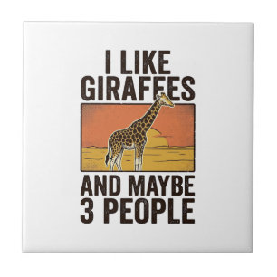 Grappig T-shirtontwerp met vintage gravure voor gi Tegeltje