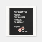 Grappig: taart papieren servetten. Cupcake Humor. Servetten (Voorkant)