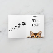 Grappig Tabby Tiger Cat Gevouwen Wenskaart Kaart (Binnen)