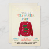 Grappig Tacky Lelijke Kerst Vakantie Sweater Party Kaart (Voorkant / Achterkant)