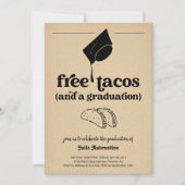 Grappig Taco Afstudeerfeest Kaart (Voorkant)
