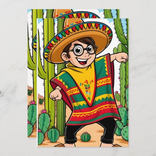 Grappig Taco Cinco Briefkaart (Voorkant / Achterkant)