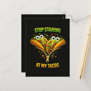 Grappig Taco Fiesta Stop met staren naar mijn Taco Feestdagenkaart