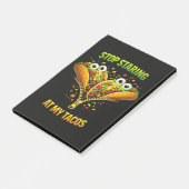 Grappig Taco Fiesta Stop met staren naar mijn Taco Post-it® Notes (Schuin)