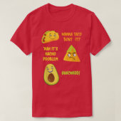 Grappig Taco Nacho Avocado Guacamole ontwerp Cinco T-shirt (Design voorkant)