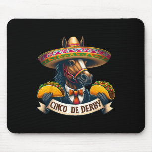 Grappig Taco Paardenrenners Vintage Cinco de Der Muismat