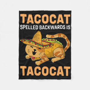 Grappig Tacocat gespeld naar achteren is Tacocat C Fleece Deken