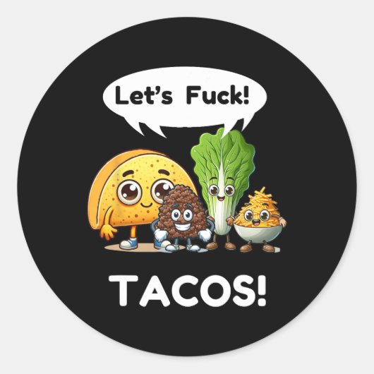 Grappig Tacoshemd. Cinco De Mayo1 Ronde Sticker (Voorkant)
