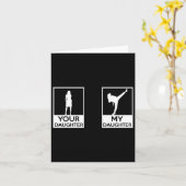 Grappig Taekwondo Mam Pap Martial Arts Karate-meis Kaart (Gele Bloem)