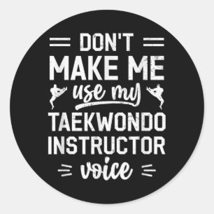 Grappig Taekwondo-ontwerp voor mannen vrouwen Taek Ronde Sticker