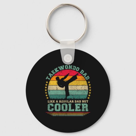 Grappig taekwondo vader als een gewone vader taekw sleutelhanger (Voorkant)
