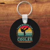 Grappig taekwondo vader als een gewone vader taekw sleutelhanger (Voorkant)