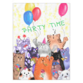 Grappig tafelkleed met Happy Cats Party aangepaste (Voorkant)