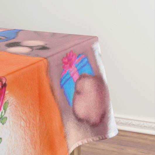 Grappig tafelkleed met Happy Cats Party aangepaste (Voorbeeld)