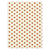 Grappig tafelkleed met Happy Worm in rode appel (Voorkant)