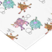 Grappig tafelkleed met kleurrijke geometrische Koe (Gekanteld)