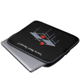 Grappig tafeltennis geserveerd, laptop sleeve (Voorkant onderkant)