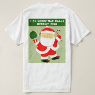 Grappig tafeltennis kerst T-shirt