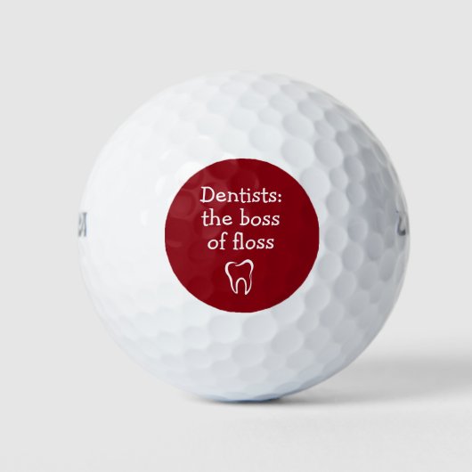 Grappig Tandarts Geschenk Golfballen (Voorkant)