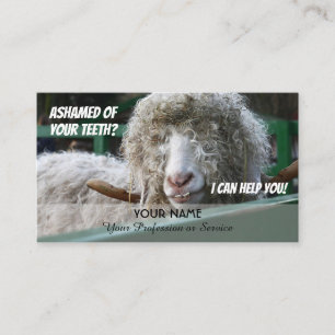 Grappig tanden voor tandheelkundige experts tegen  visitekaartje