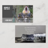 Grappig tanden voor tandheelkundige experts tegen visitekaartje (Voorkant / Achterkant)