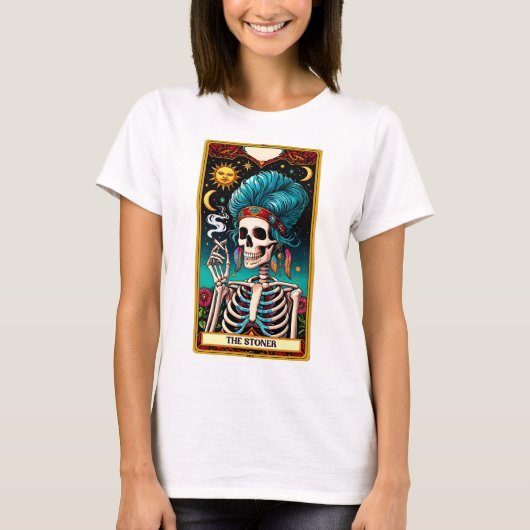 Grappig Tarot Kaart/De Stoner T-shirt (Voorkant)