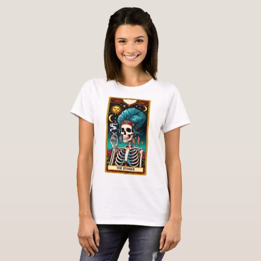 Grappig Tarot Kaart/De Stoner T-shirt (Voorkant volledig)