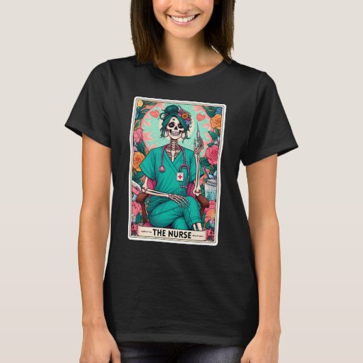 Grappig Tarot Kaart/de verpleegster T-shirt (Voorkant)