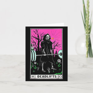 Grappig Tarot Kaart Deadlifts Gym Workout Occult L