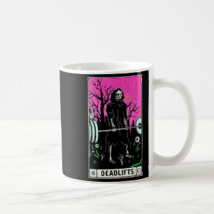 Grappig Tarot Kaart Deadlifts Gym Workout Occult L Koffiemok