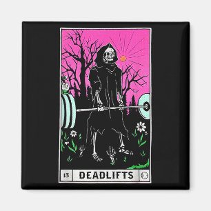 Grappig Tarot Kaart Deadlifts Gym Workout Occult L Magneet