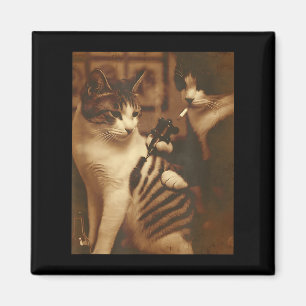 Grappig Tattoo Cat Meme Inked Kat Humor voor Cat L Magneet