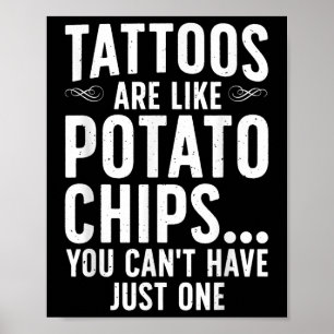 Grappig Tattoo Ontwerp voor Mannen Vrouwen Tatoeëe Poster