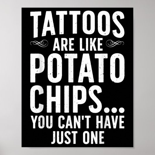 Grappig Tattoo Ontwerp voor Mannen Vrouwen Tatoeëe Poster (Voorkant)