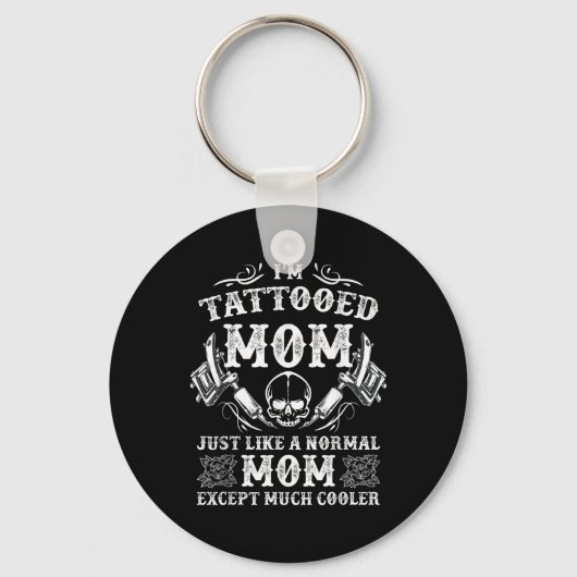 Grappig Tattoo Shirt getatoeëerd moeder Tattoo cad Sleutelhanger (Voorkant)
