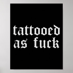 Grappig Tattoo Shirten voor mannen Vrouwen Gift Ge Poster
