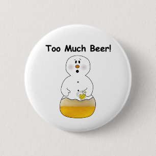 Grappig te veel Button van bier