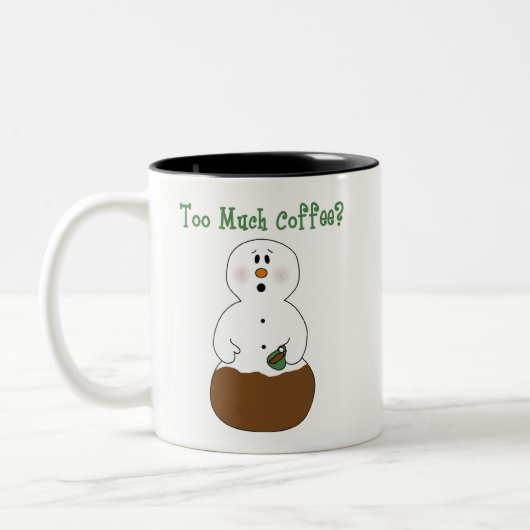 Grappig te veel Coffee Snowman Mok (Links)