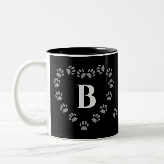 Grappig Te Veel Kattenpoot Print Zwarte Koffie Mok (Links)