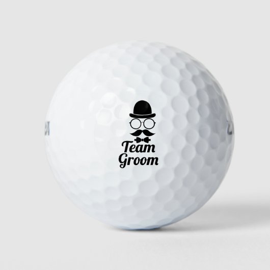 Grappig Team Bruidegom Vlinderdas Trouwen Bachanal Golfballen (Voorkant)